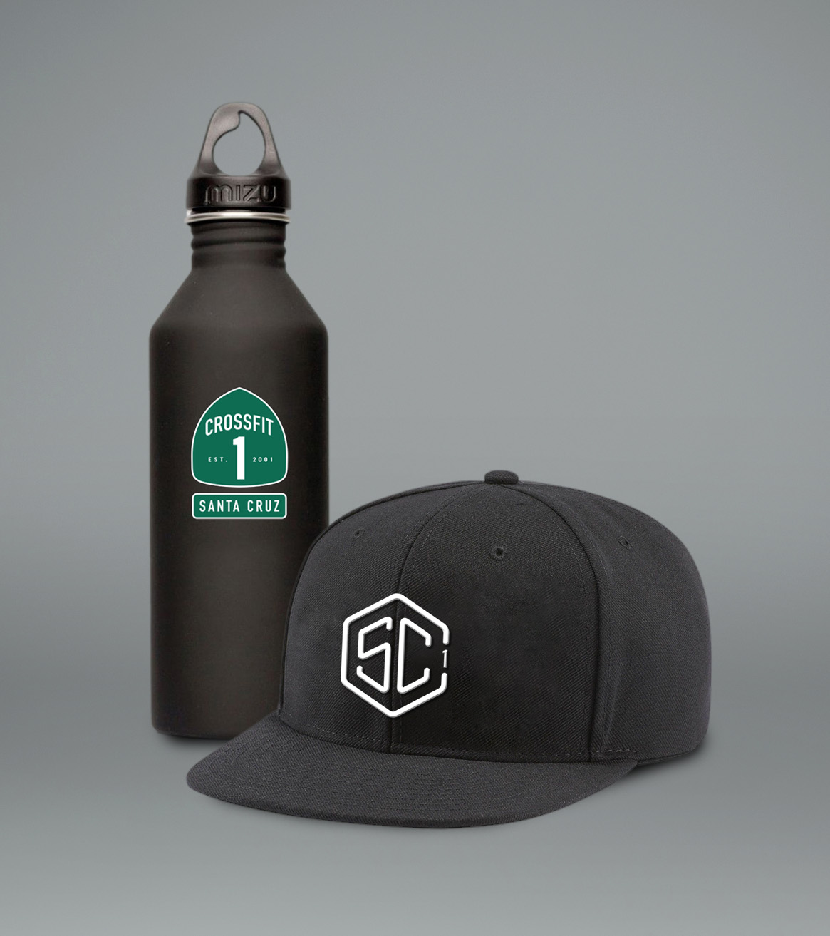 Crossfit Santa Cruz Hat and Water Bottle